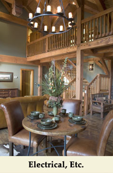 This timber frame home with loft offers an open floor plan perfect for entertaining
